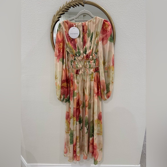 Chicways Floral Macrame Waisted Maxi Dress NWT - Picture 6 of 6